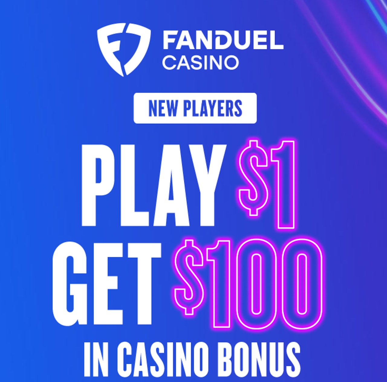 FanDuel casino bonus code for October offers $100 in casino credits