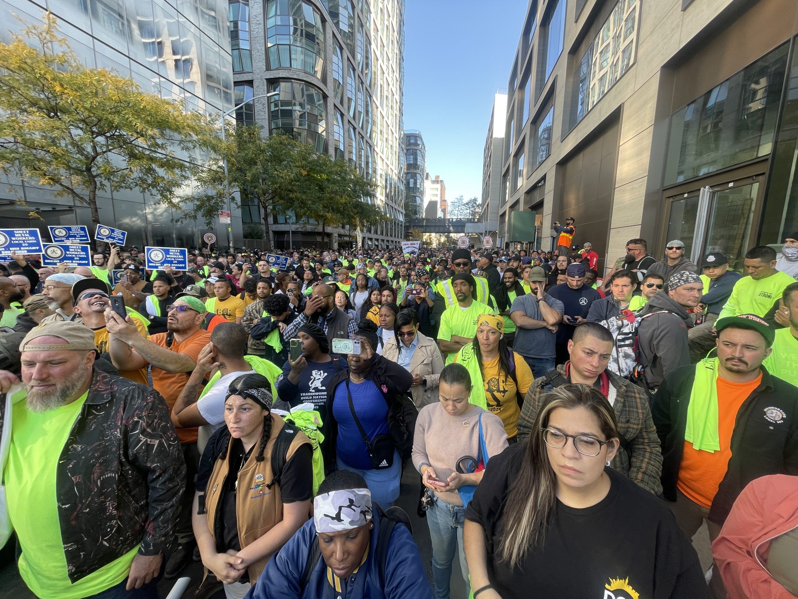 High Stakes —  Unions Rally as High Line Surveys Public in Hudson Yards Casino Showdown